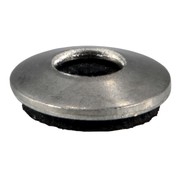 Midwest Fastener Sealing Washer, Fits Bolt Size #6 Rubber, Stainless Steel, Rubber, 18-8 Stainless Steel Finish 53788